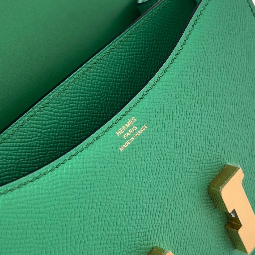 Hermes Constance 18 Handmade Bag In Vert Comics Epsom Calfskin - Image 6