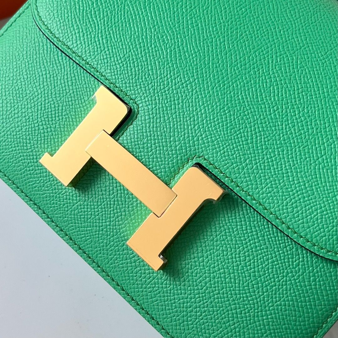 Hermes Constance 18 Handmade Bag In Vert Comics Epsom Calfskin - Image 10