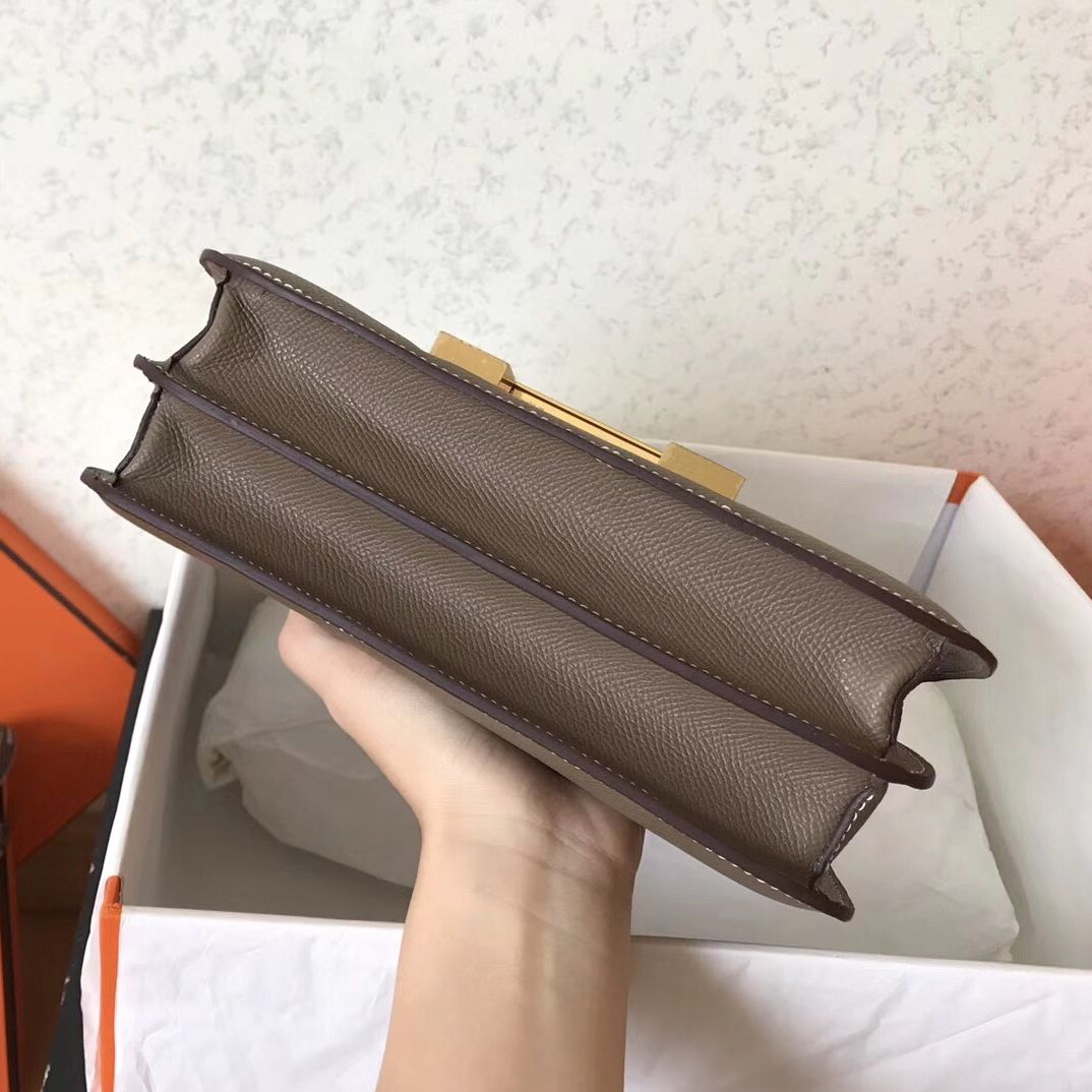 Hermes Constance 24 Handmade Bag In Taupe Epsom Leathe - Image 7