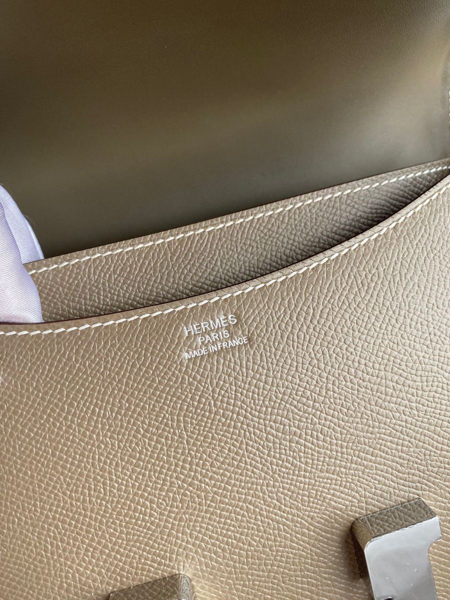 Hermes Constance 24 Handmade Bag In Taupe Epsom Calfskin - Image 7