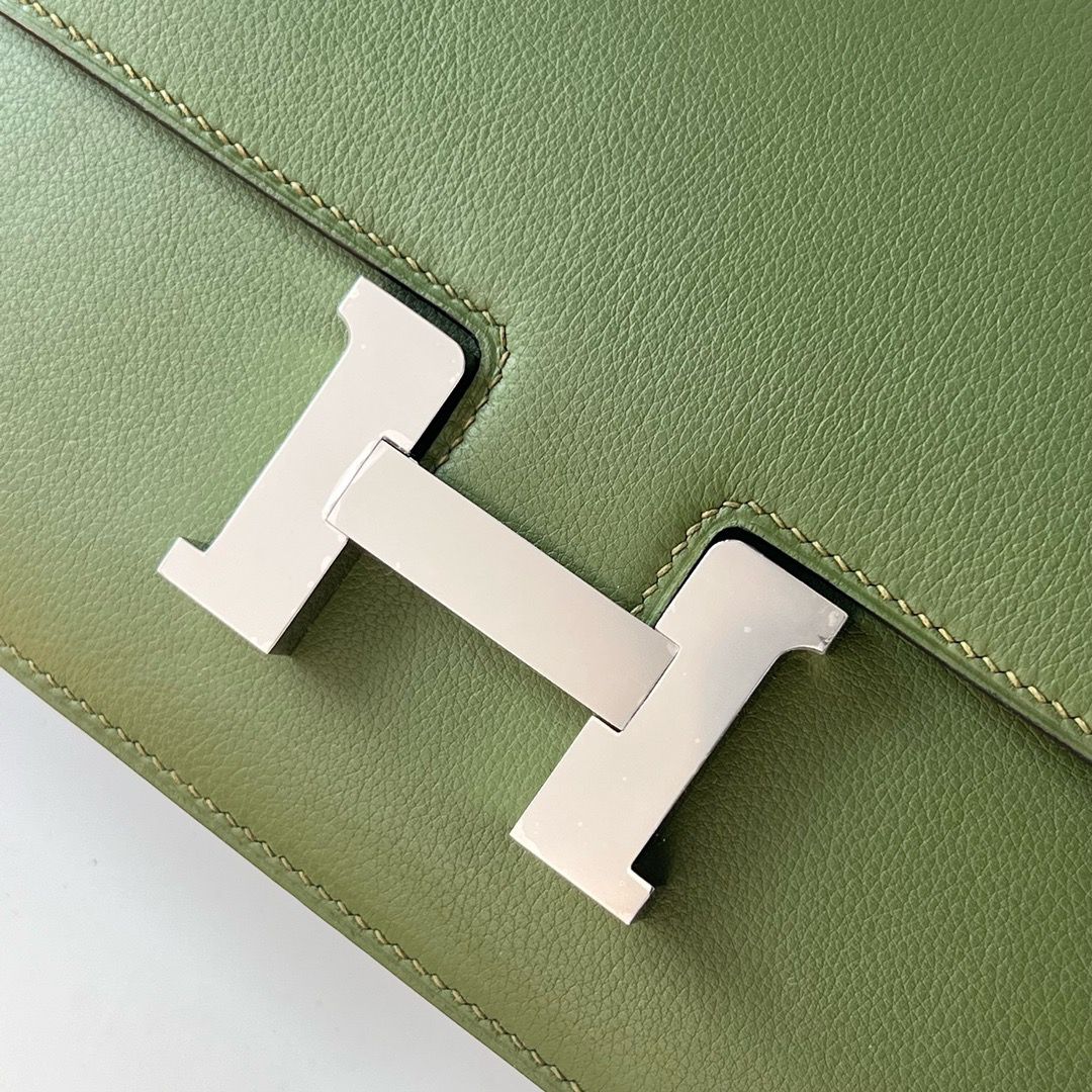 Hermes Constance Elan Handmade Bag In Canopee Evercolor Calfskin - Image 7