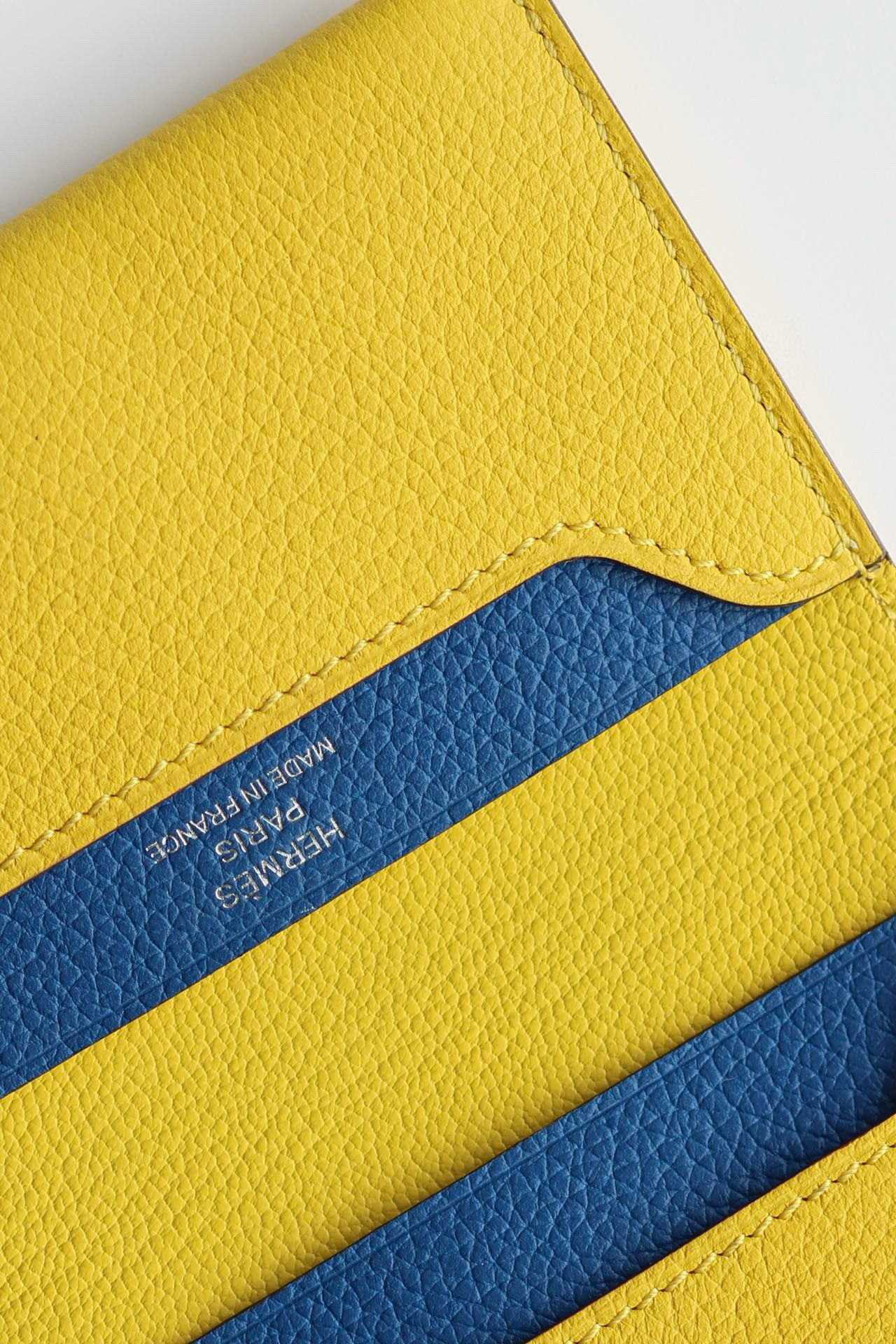 Hermes R.M.S Verso Card Holder in Jaune de Naples Evergrain Calfskin - Image 6