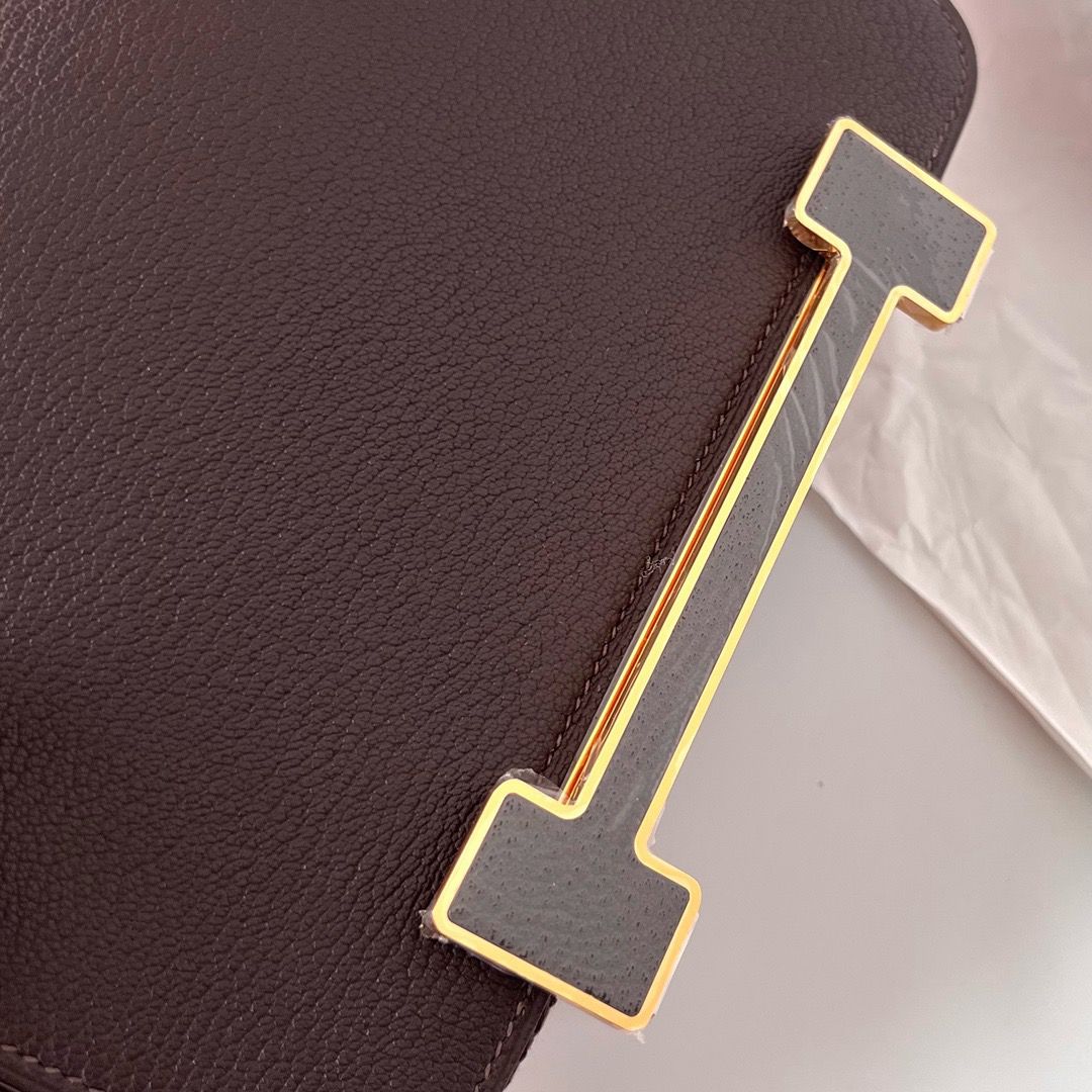 Hermes Geta Handmade Bag In Rouge Sellier Chevre Mysore Leather - Image 5