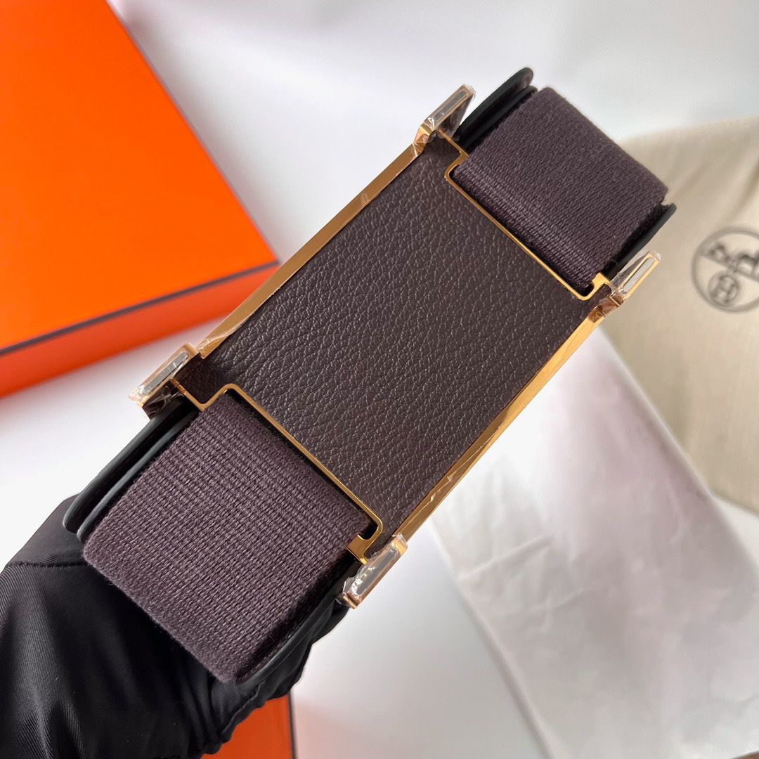 Hermes Geta Handmade Bag In Rouge Sellier Chevre Mysore Leather - Image 8