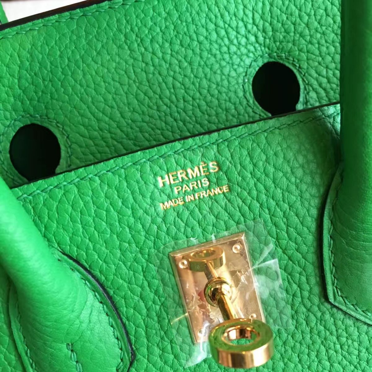 Hermes Birkin 25 Handmade Bag In Bambou Clemence Leather - Image 8
