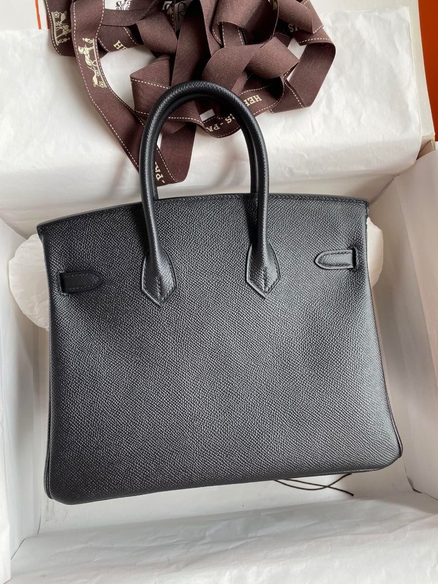 Hermes Birkin 25 Handmade Bag In Black Epsom Calfskin - Image 3