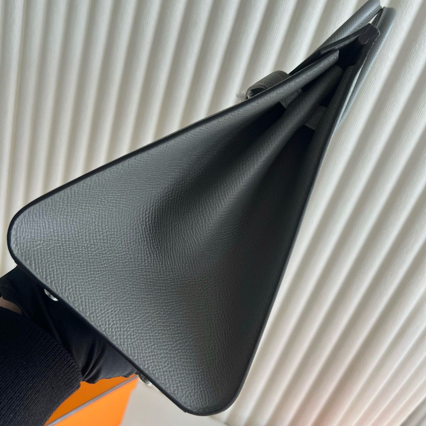 Hermes Birkin 25 Sellier Handmade Bag in Gris Meyer Epsom Calfskin - Image 4