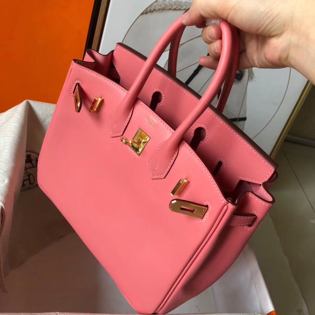 Hermes Birkin 25 Handmade Bag In Rose Lipstick Swift Leather - Image 3