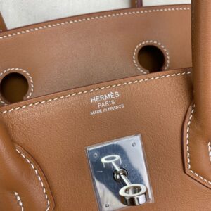 Hermes Shoulder Birkin Light 29 Bag in Gold Swift Calfskin