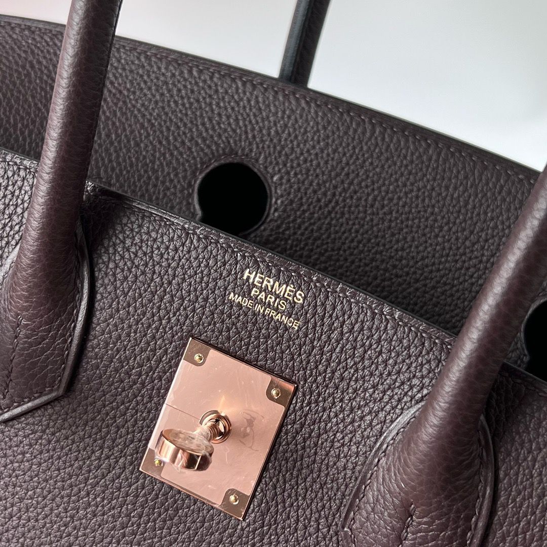 Hermes Birkin 30 Retourne Handmade Bag In Rouge Sellier Clemence Leather - Image 5