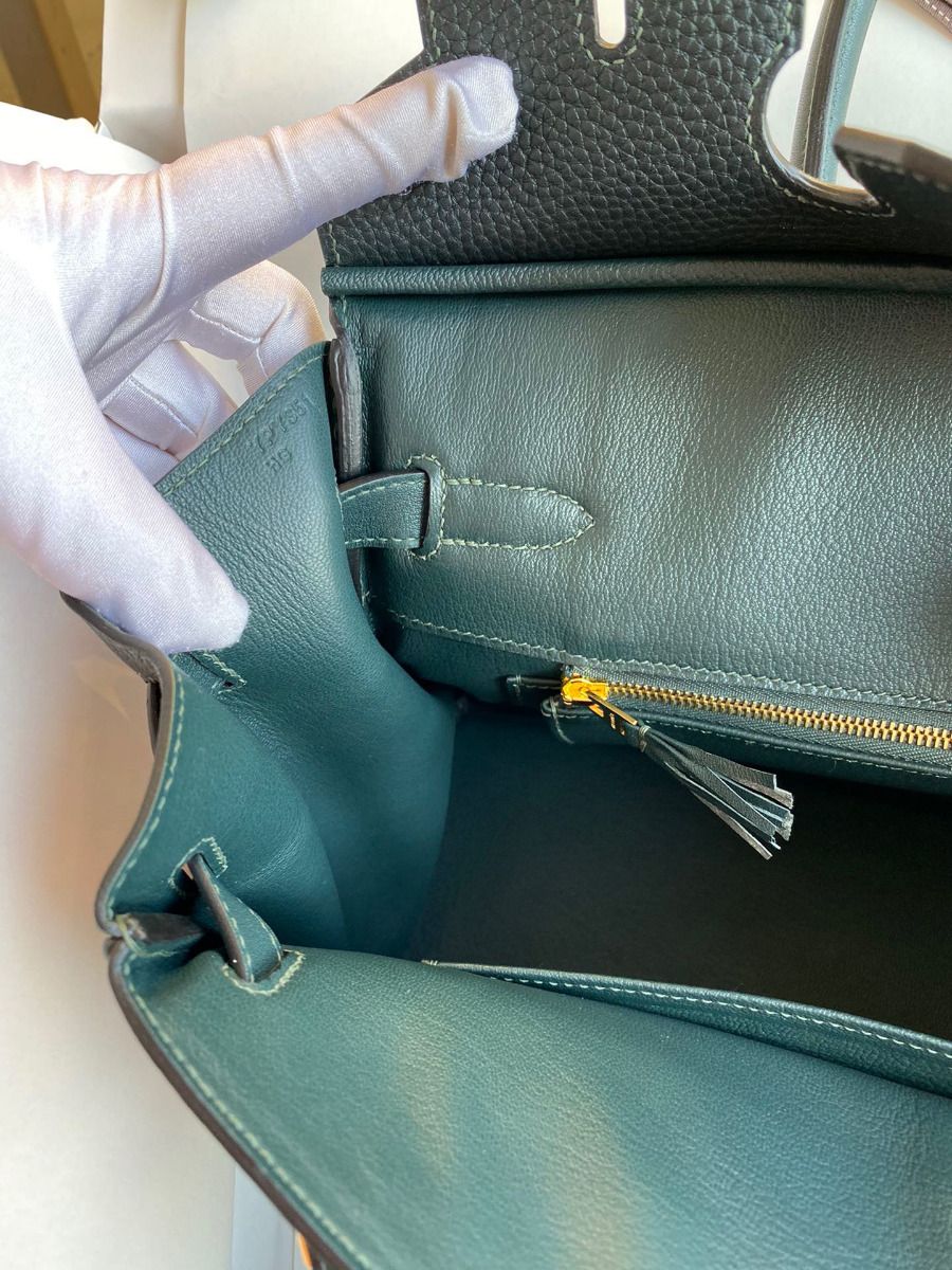 Hermes Ghillies Birkin 30cm Limited-edition Bag In Green Calfskin - Image 10