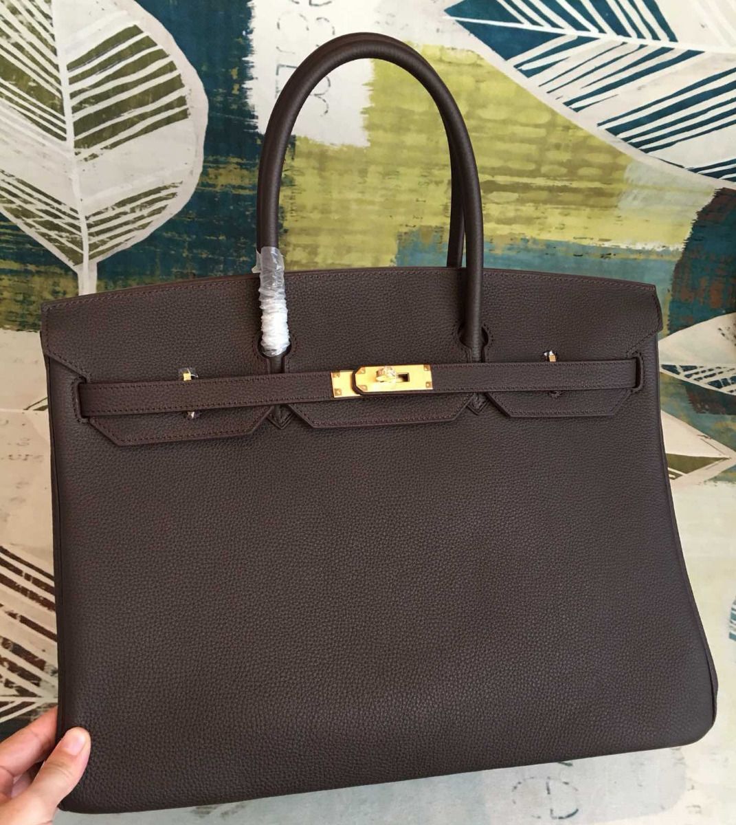Hermes Birkin 40 Handmade Bag In Chocolat Clemence Leather