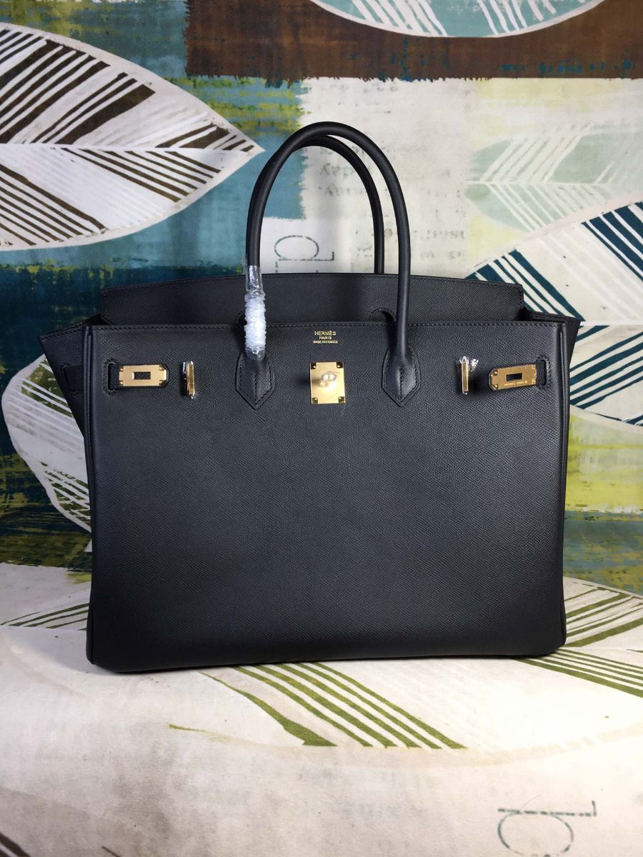 Hermes Birkin 40 Handmade Bag In Black Epsom Leather - Image 4