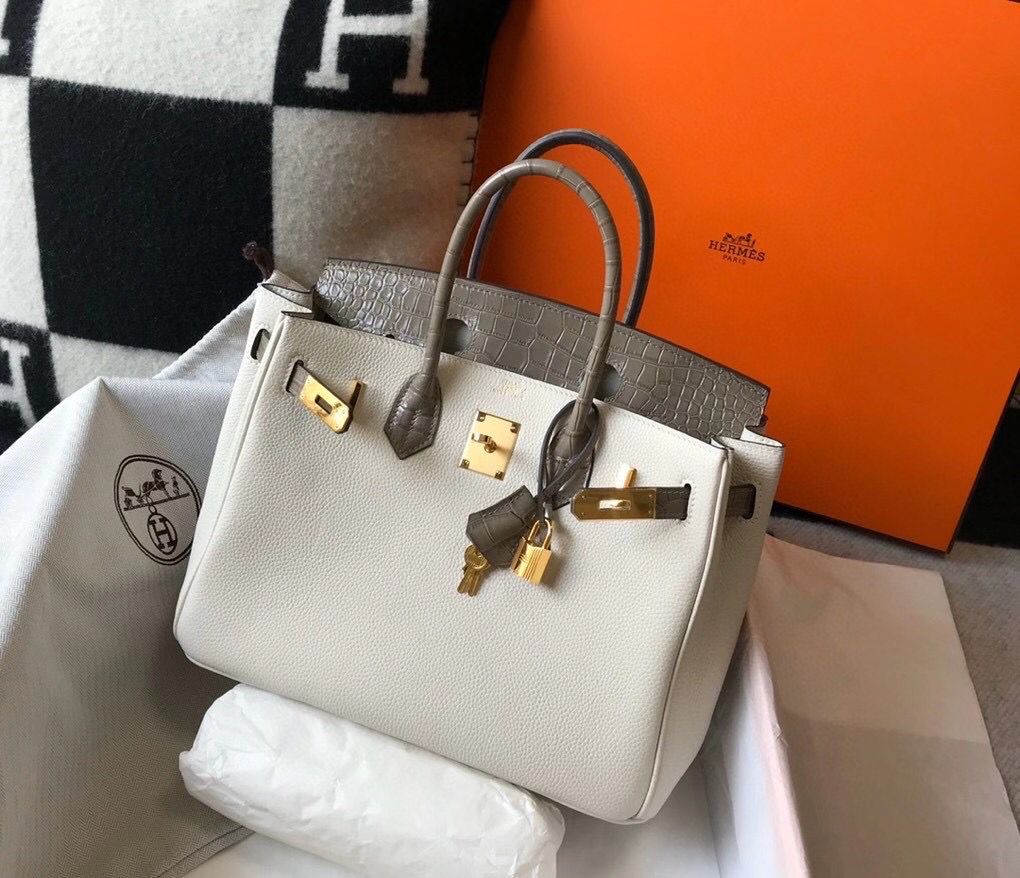 Hermes Touch Birkin 30cm Limited Edition White Bag - Image 4