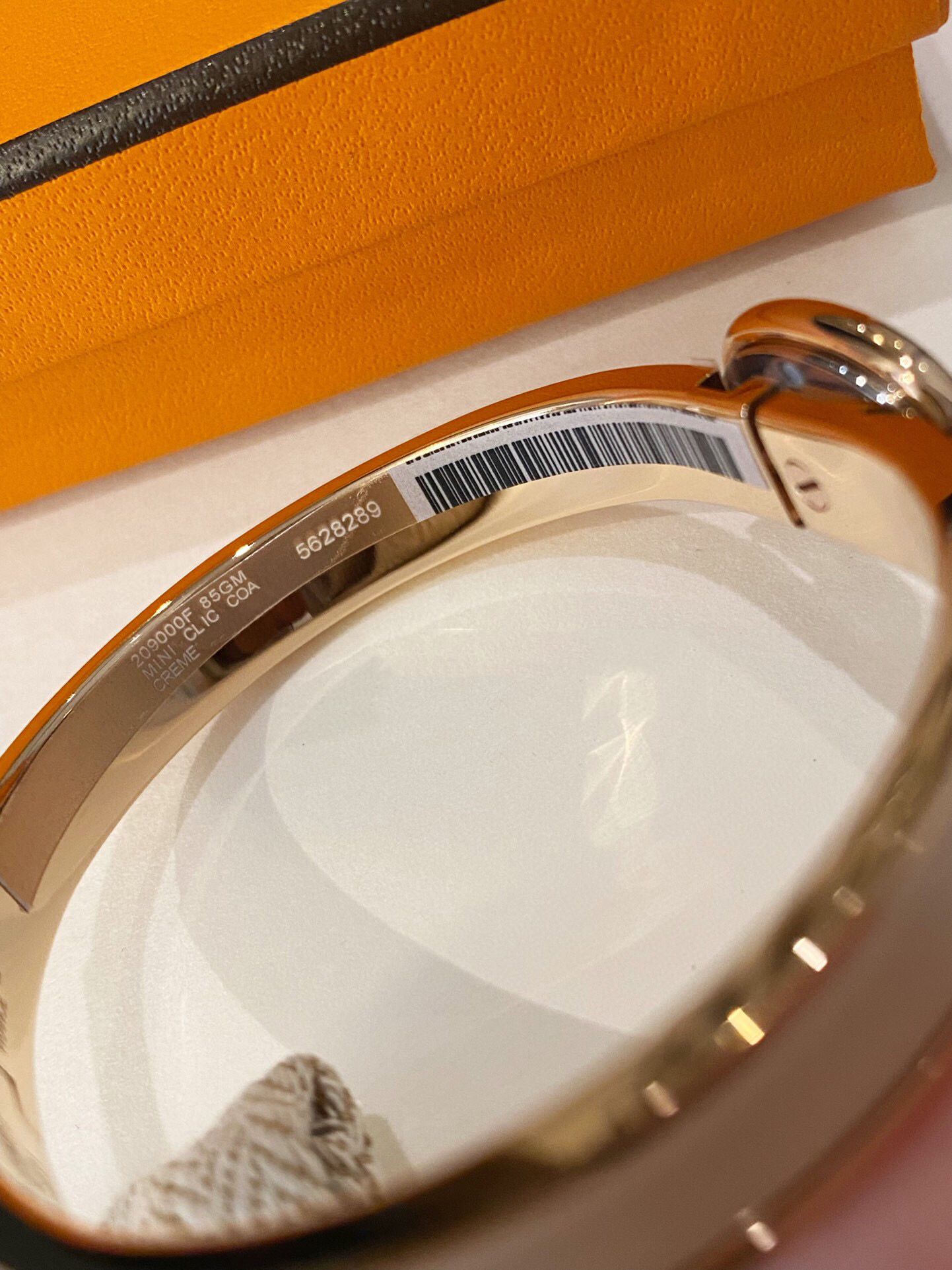 Hermes Creme Mini Clic Chaine d'Ancre Bracelet - Image 8