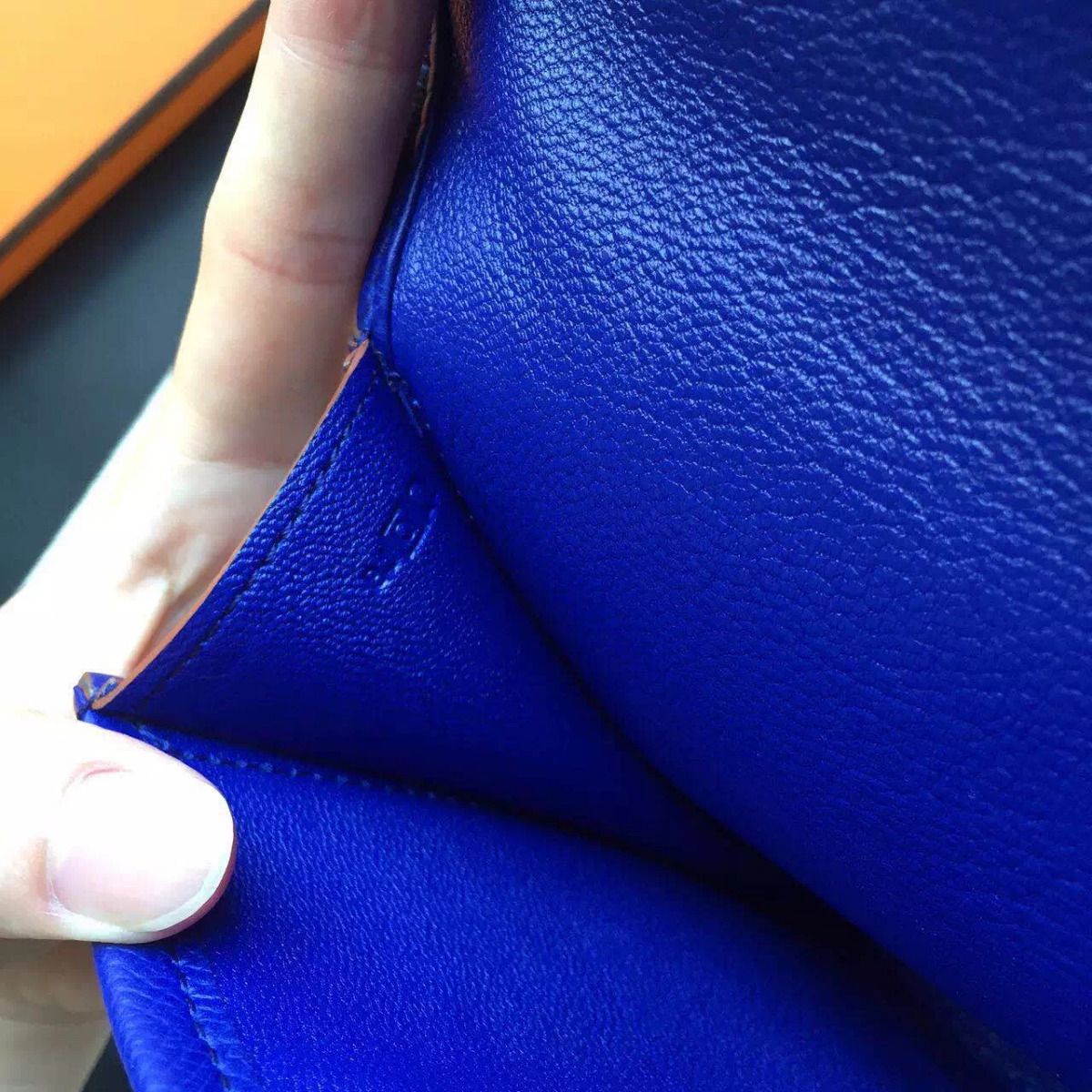 Hermes Jige Elan 29 Clutch Bag In Blue Electric Epsom Calfskin - Image 8