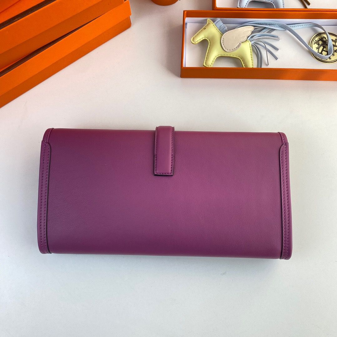 Hermes Jige Elan 29 Clutch Bag In Anemone Swift Calfskin - Image 3