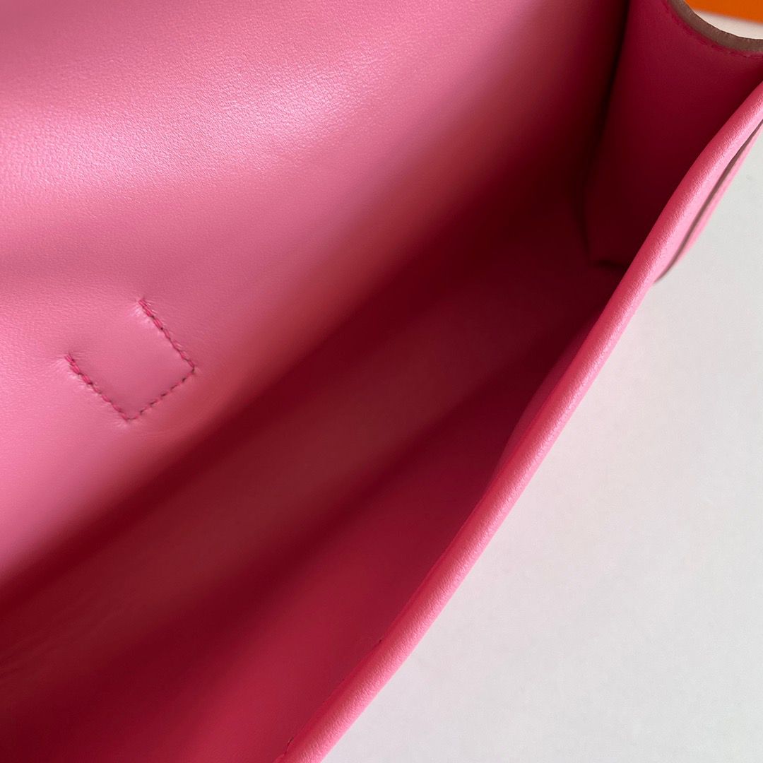 Hermes Jige Elan 29 Clutch Bag In Rose Lipstick Swift Calfskin - Image 9