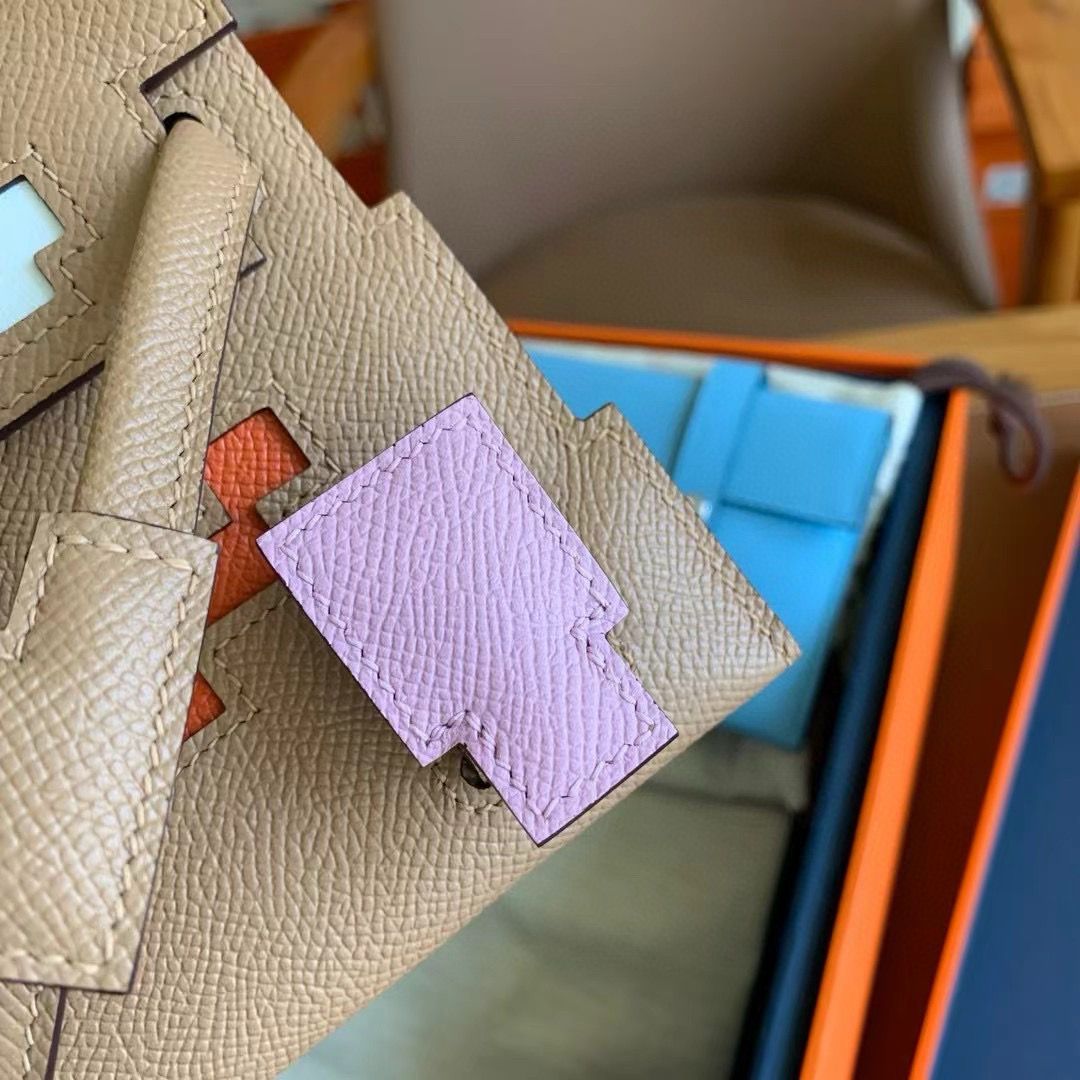 Hermes Kelly Doll Picto Bag in Chai Epsom Calfskin - Image 6