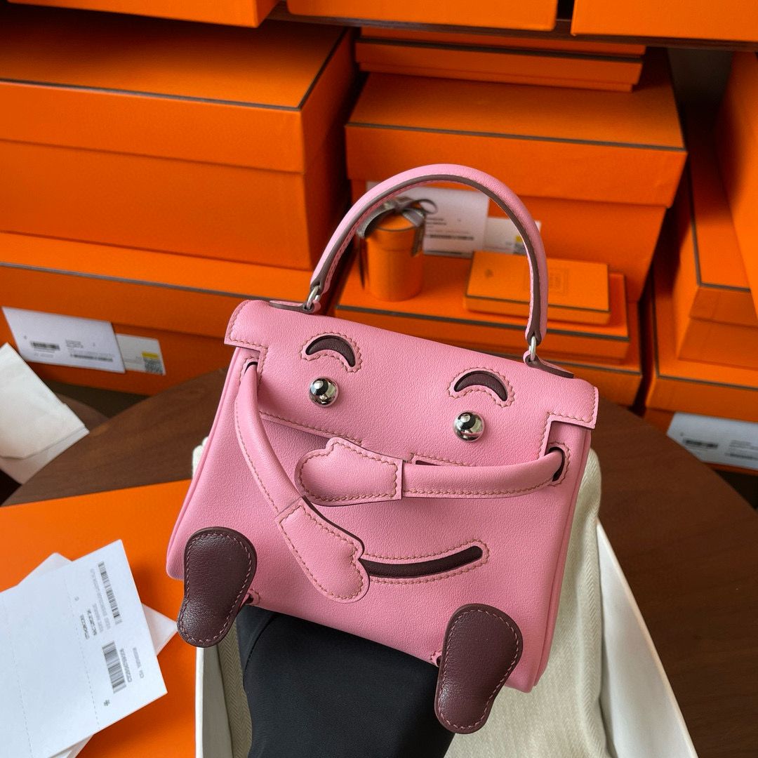 Hermes Kelly Doll Quelle Idole Bag in Pink Swift Calfskin - Image 4