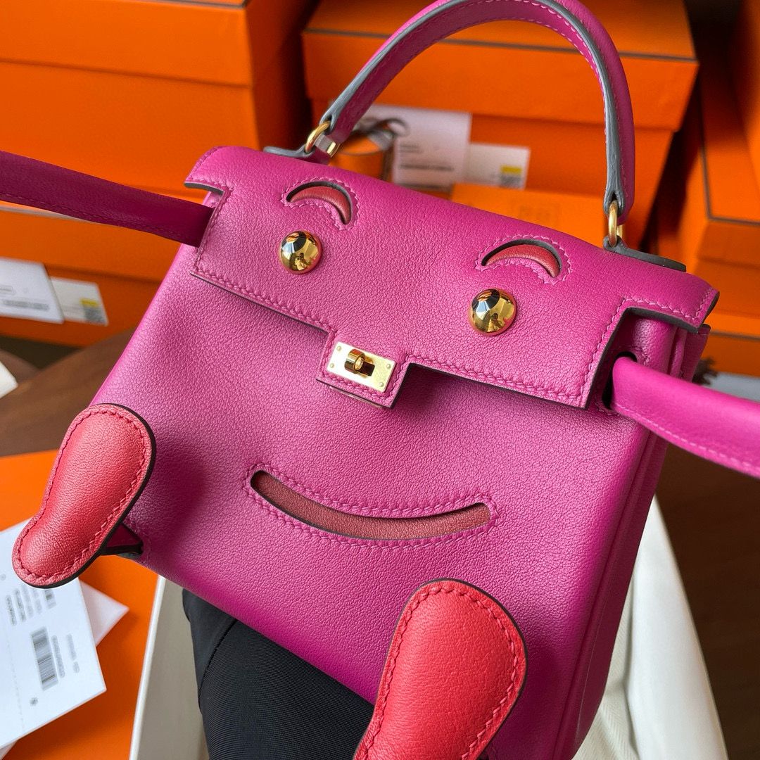 Hermes Kelly Doll Quelle Idole Bag in Rose Purple Swift Calfskin - Image 9