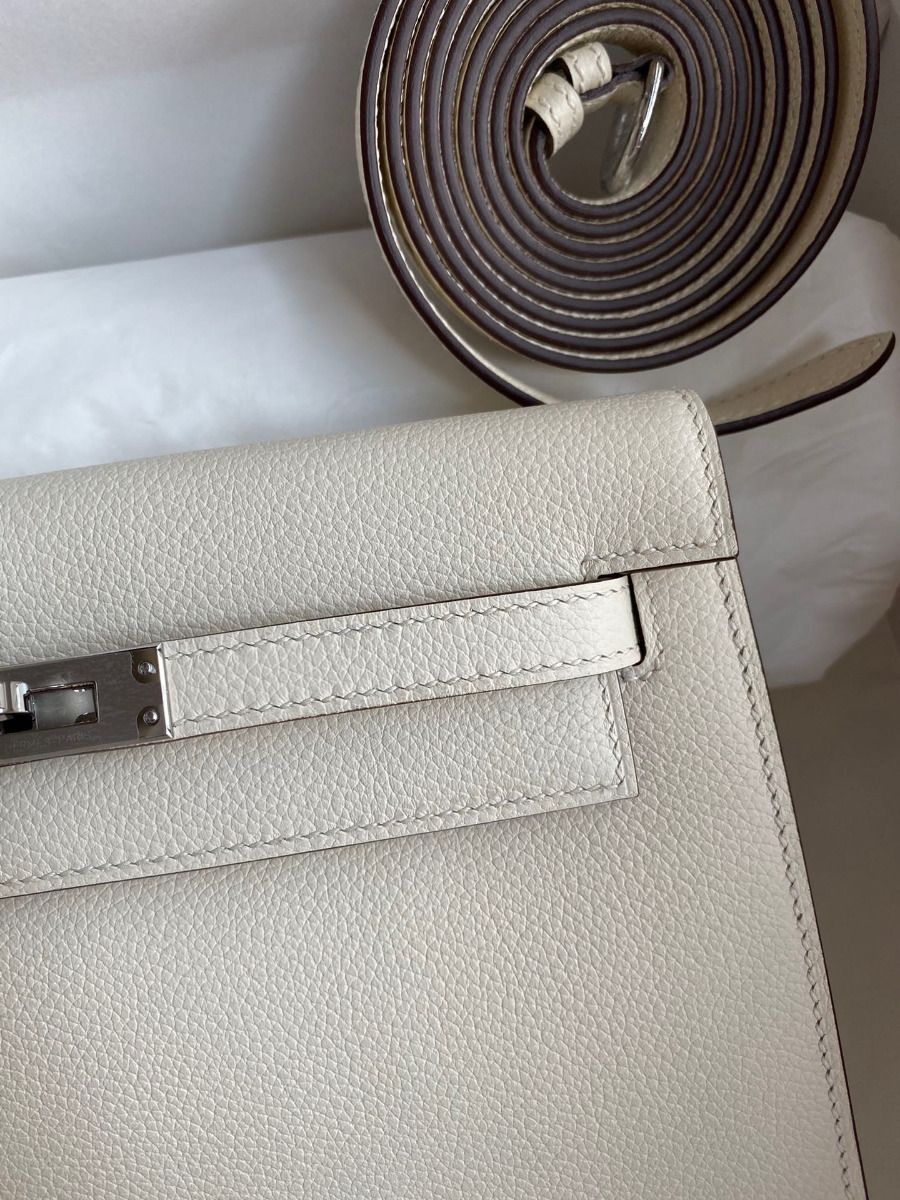 Hermes Kelly Danse II Bag In Nata Evercolor Calfskin - Image 4