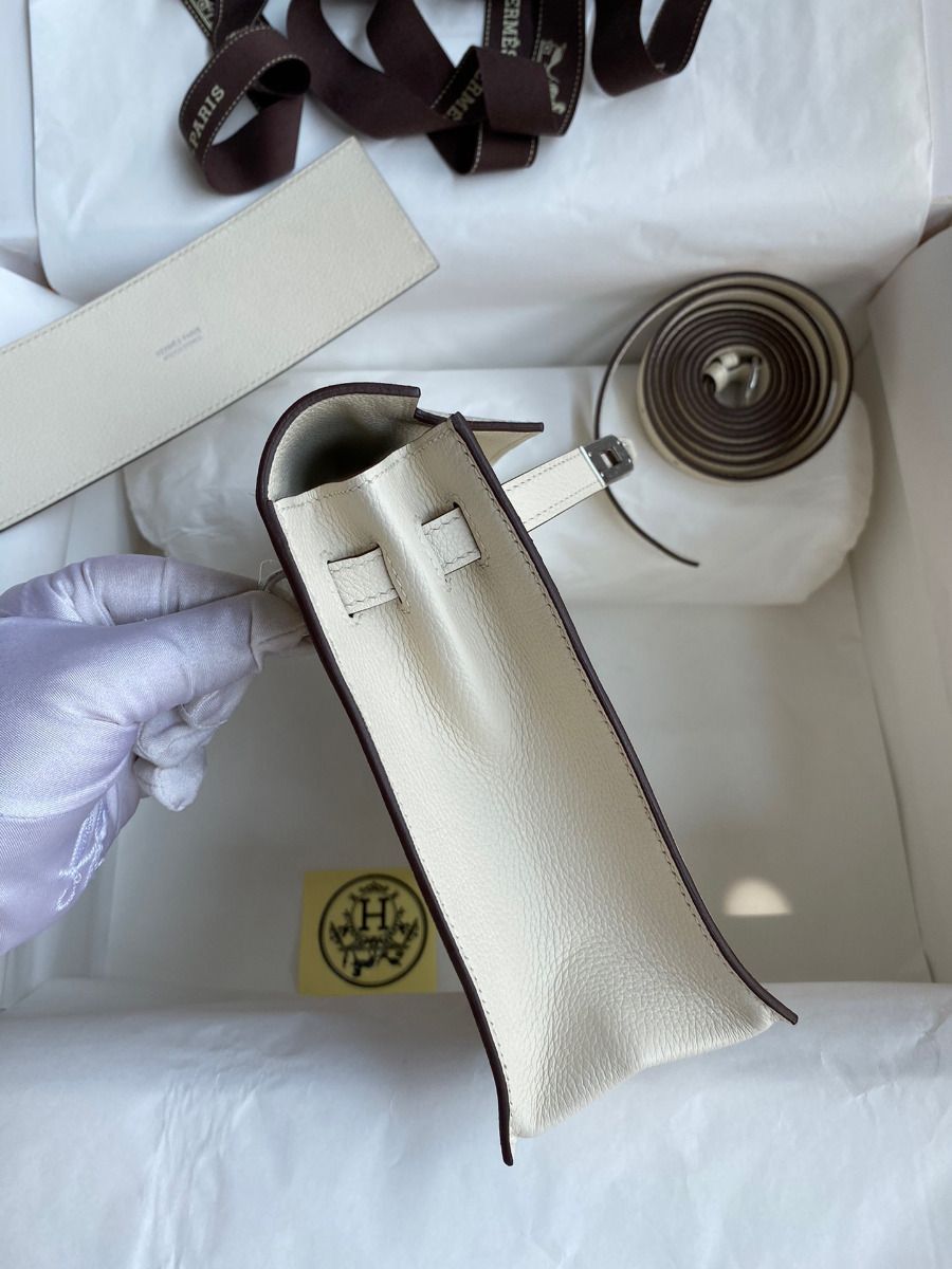 Hermes Kelly Danse II Bag In Nata Evercolor Calfskin - Image 6