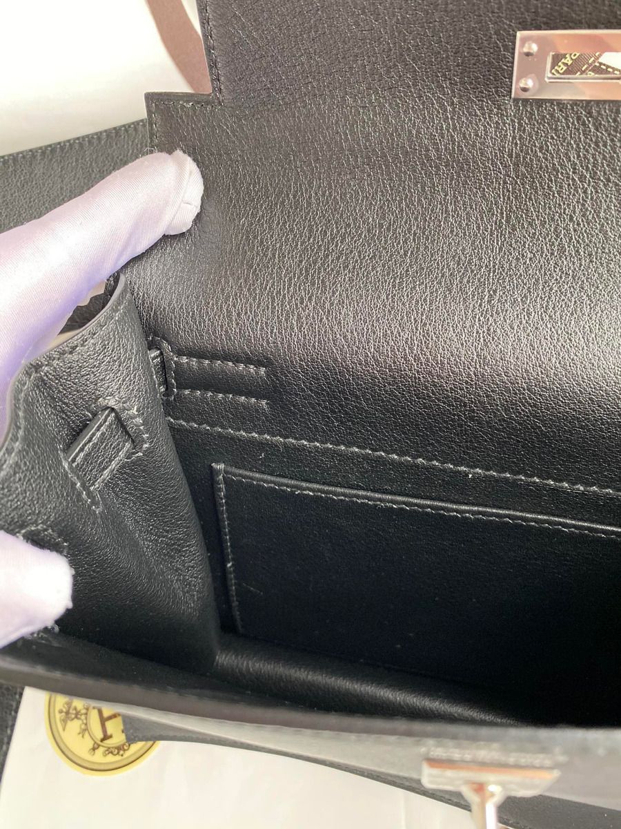 Hermes Kelly Danse II Bag In Black Evercolor Calfskin - Image 9