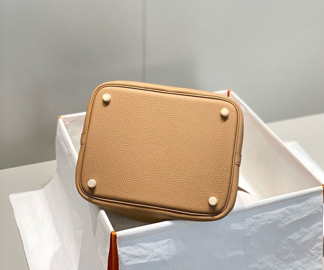 Hermes Picotin Lock 22 Bag In Chai Clemence Leather - Image 5