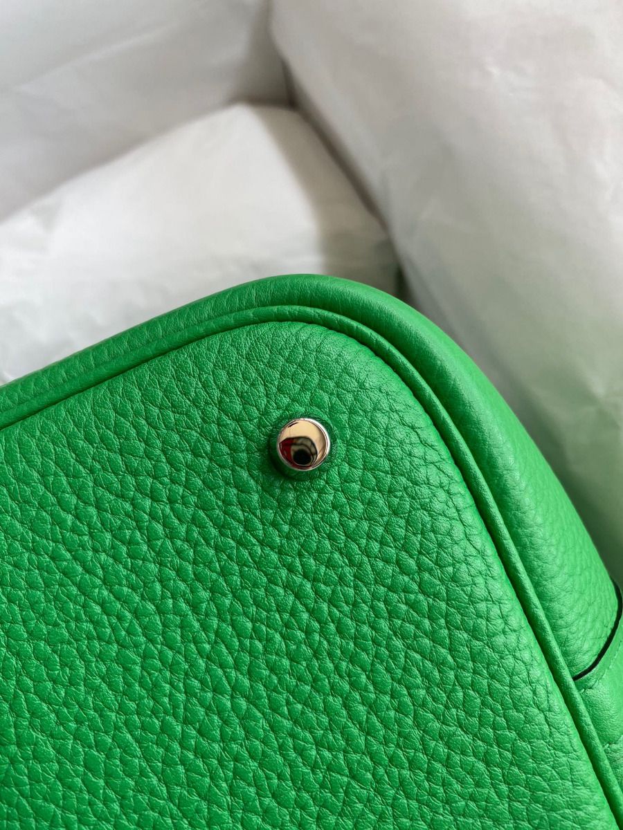 Hermes Picotin Lock 18 Handmade Bag in Bambou Clemence Leather - Image 9