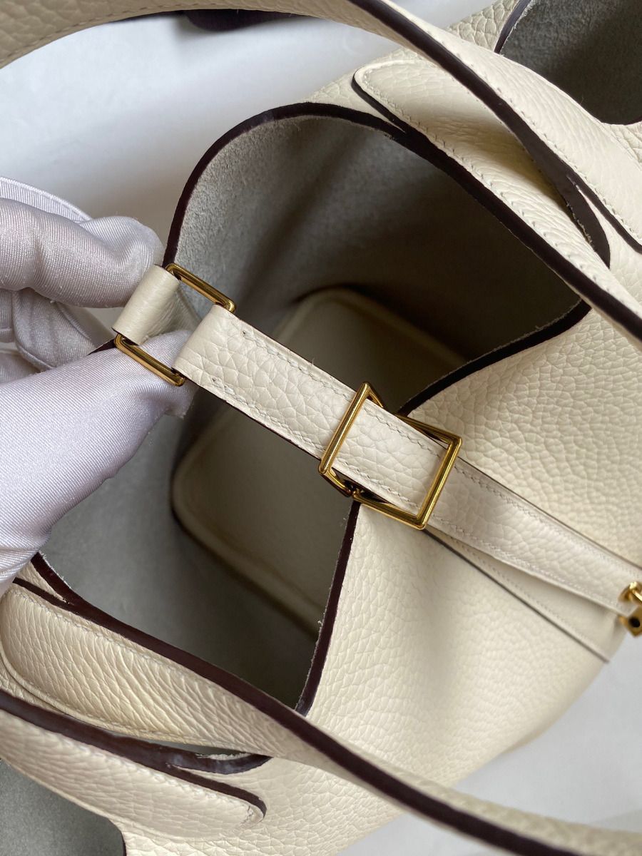 Hermes Picotin Lock 18 Handmade Bag in Nata Clemence Leather - Image 5