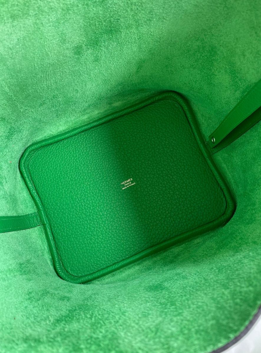 Hermes Picotin Lock 22 Handmade Bag in Bamboo Clemence Leather - Image 7