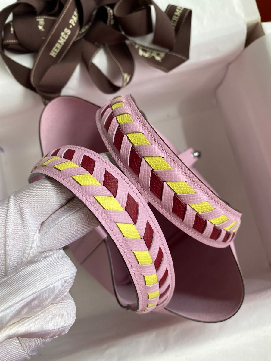 Hermes Picotin Lock 18 Tressage De Cuir Bag in Mauve Sylvestre Epsom Calfskin - Image 6