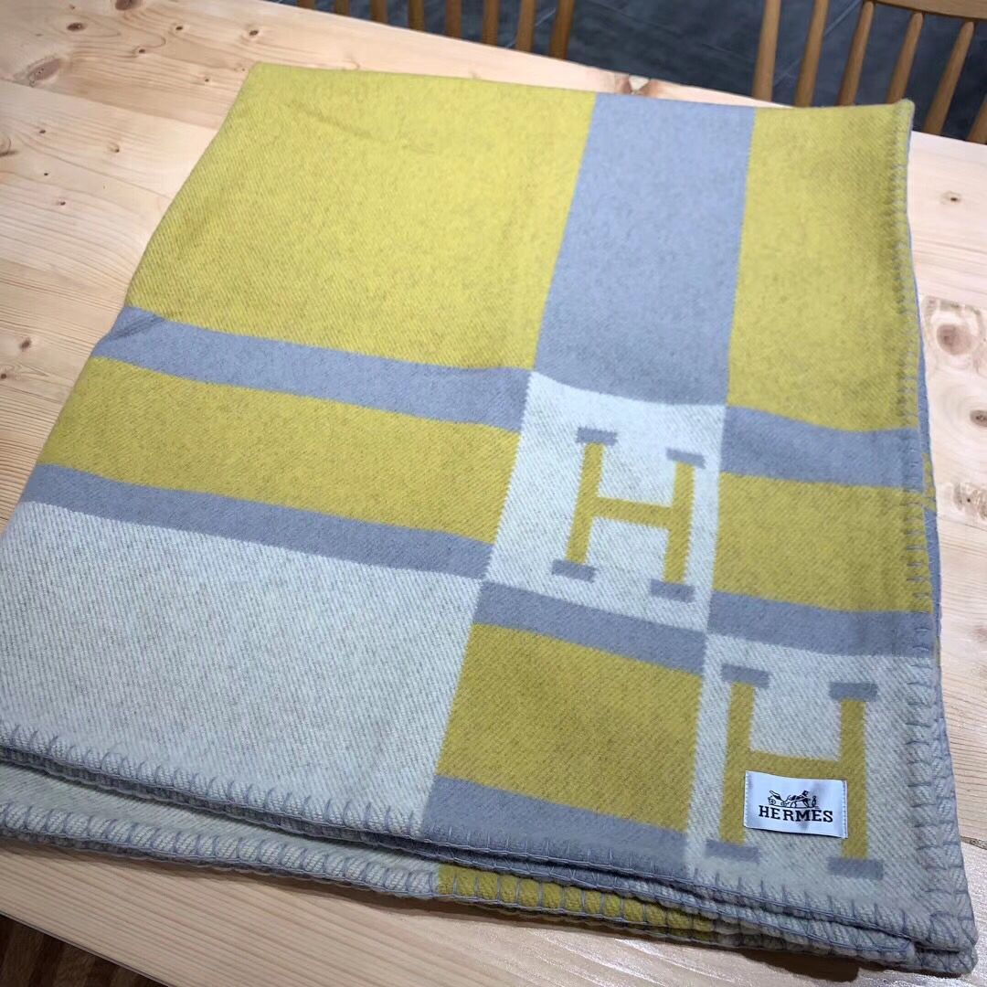 Hermes Jaune Avalon Bayadere Throw Blanket - Image 6
