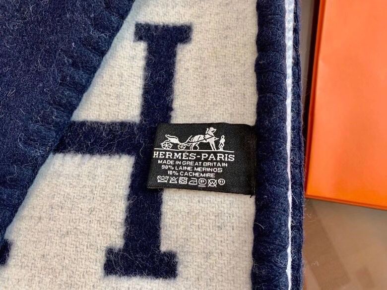 Hermes Blue Avalon III Throw Blanket - Image 4