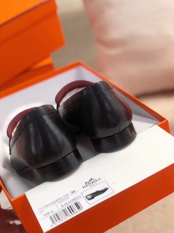 Hermes Paris Loafers In Black Goatskin - Image 8