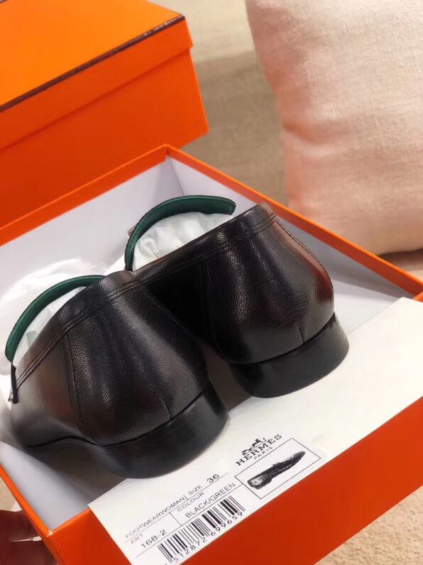 Hermes Paris Loafers In Noir Goatskin - Image 8