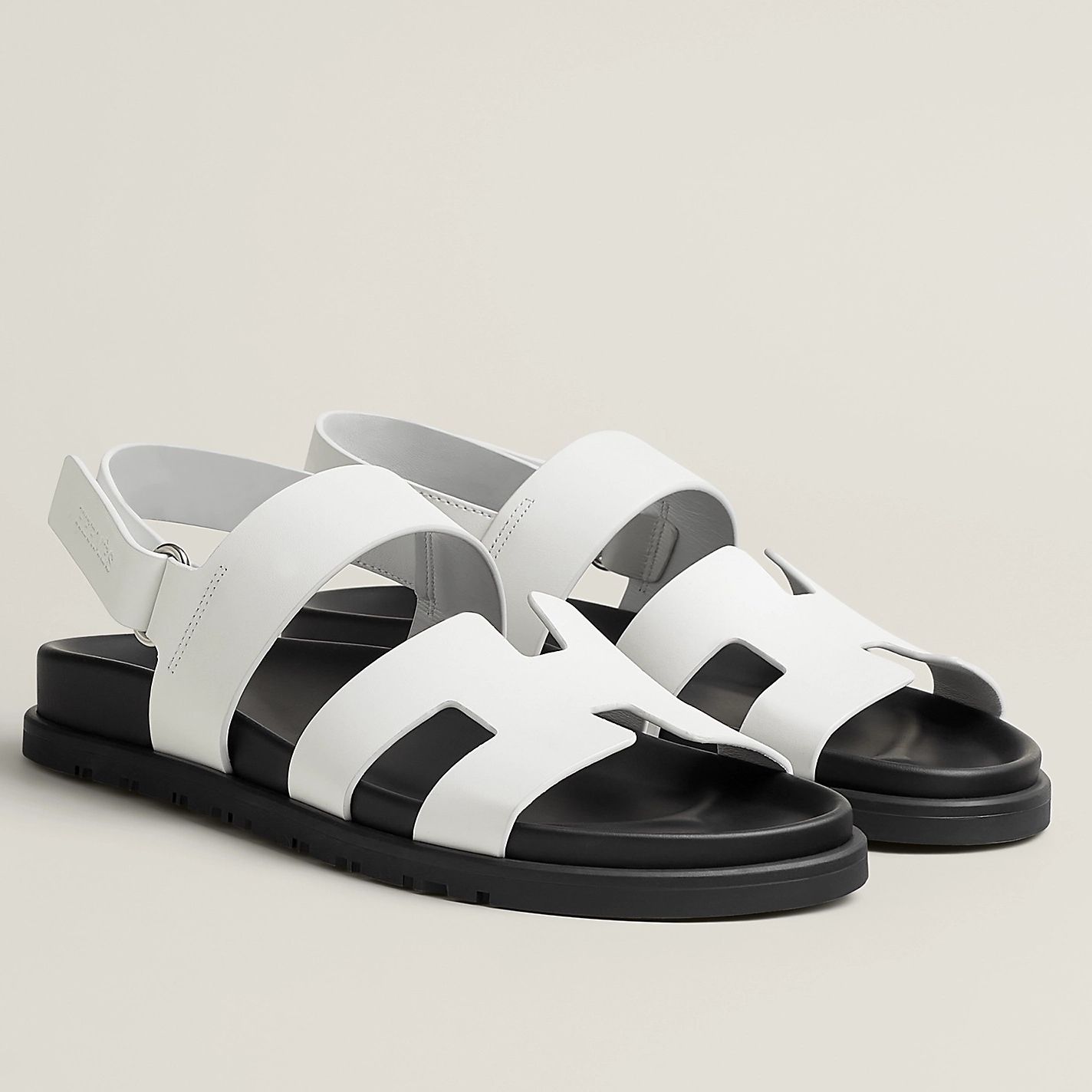 Hermes Women's Genius Sandals in White Calfskin