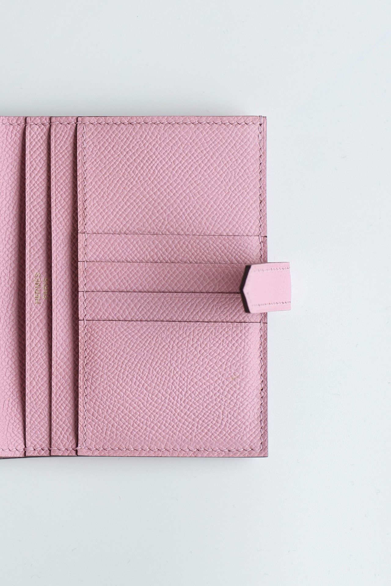 Hermes Bearn Compact Handmade Wallet in Mauve Sylvestre Epsom Calfskin - Image 5