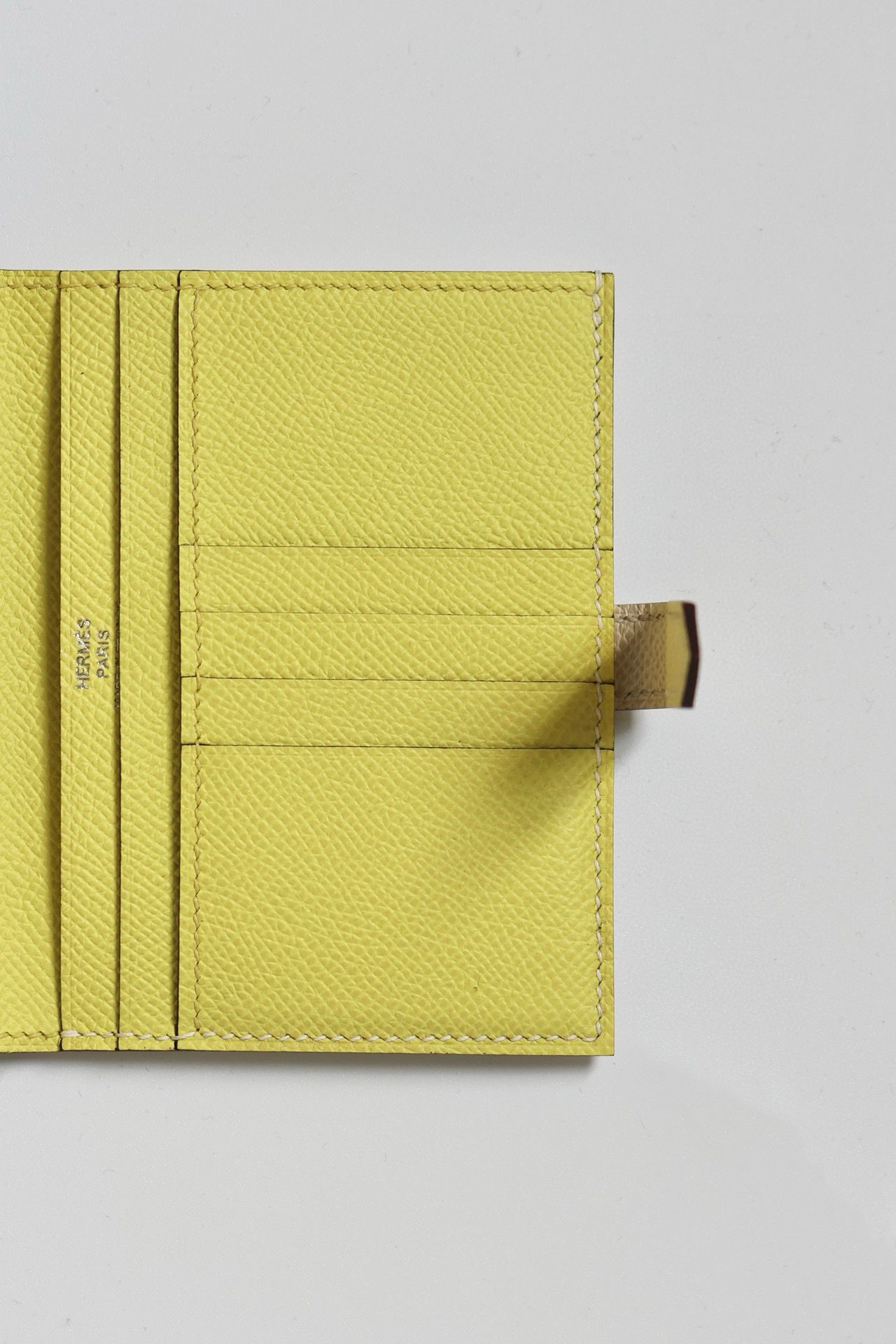 Hermes Bearn Compact Verso Handmade Wallet in Nata Epsom Calfskin - Image 8