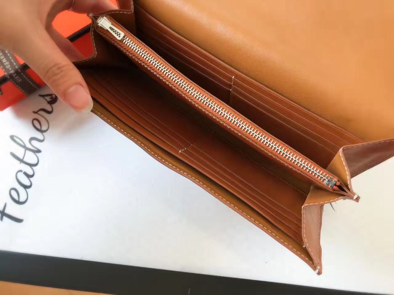 Hermes Constance Long Wallet In Gold Swift Leather - Image 7