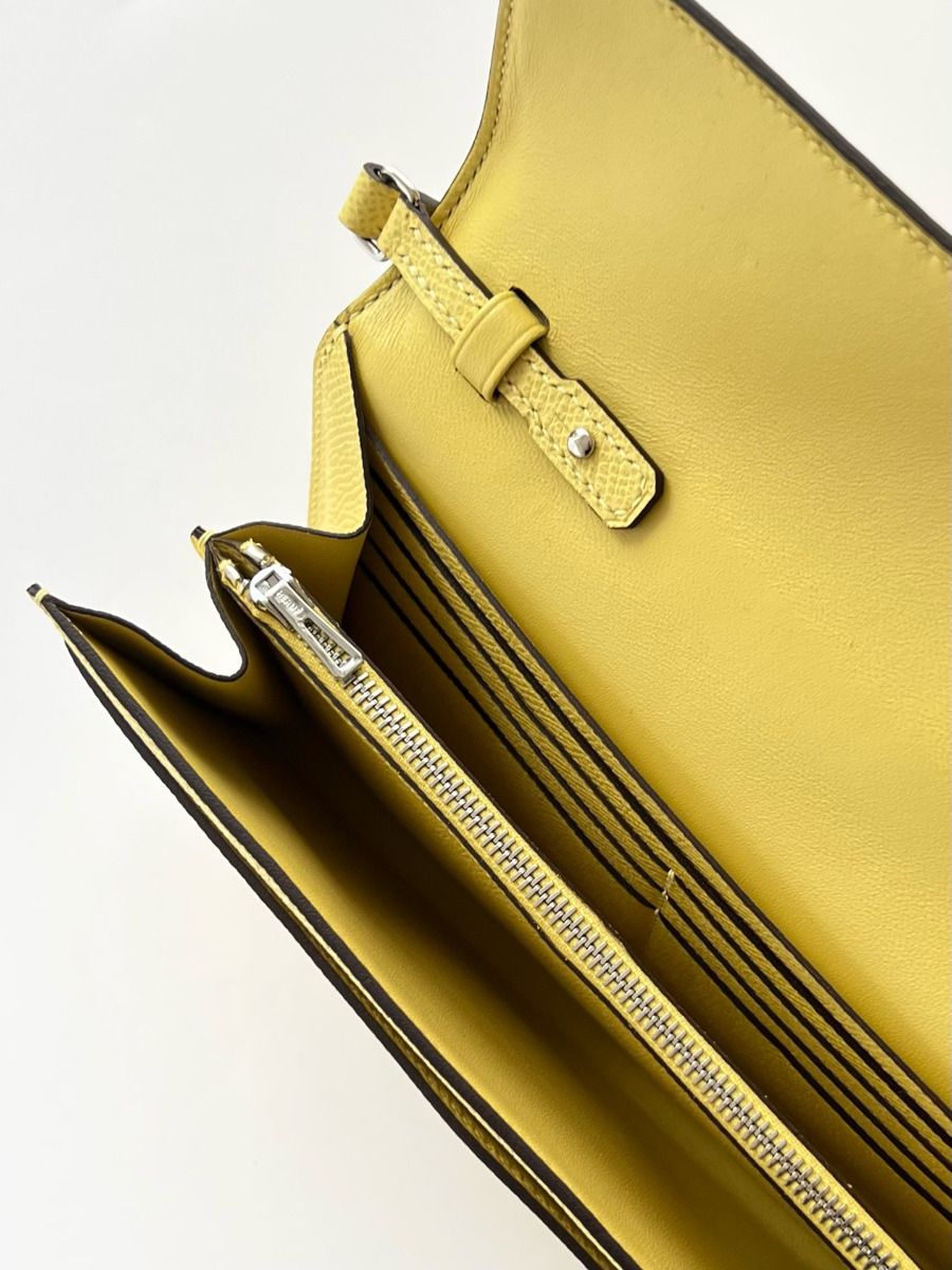 Hermes Constance To Go Wallet in Jaune Poussin Epsom Calfskin - Image 7