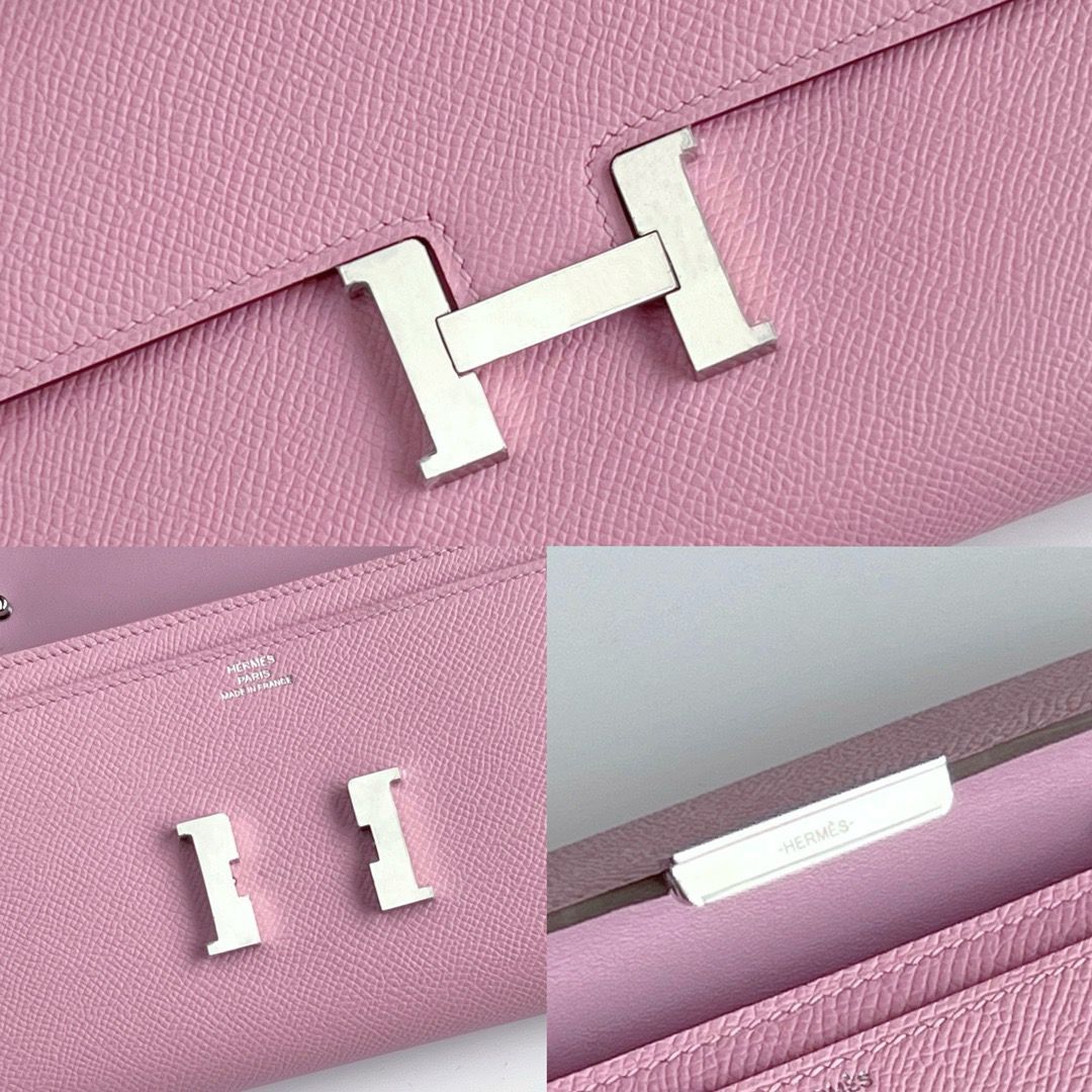 Hermes Constance To Go Wallet in Mauve Sylvestre Epsom Calfskin - Image 10