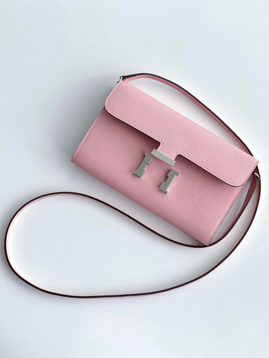 Hermes Constance To Go Wallet in Pink Epsom Calfskin - Image 3