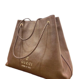 Gucci Brown Braided Handle Gifford Bag
