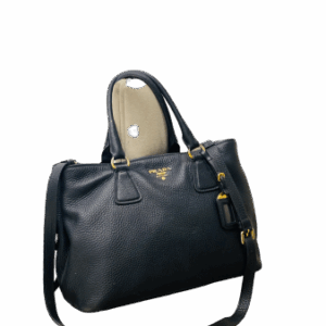 Prada Black Vitello Daino Tote Bag