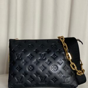 Louis Vuitton Black Monogram Empreinte Coussin PM Shoulder Bag