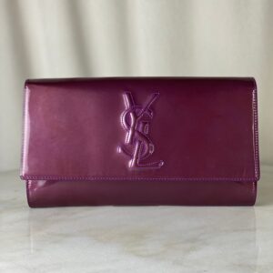 YSL Burgundy Belle De Jour Vernis Pouch
