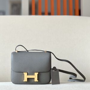 Constance 19 Epsom Gris Meyer(0L) Gold Hardware