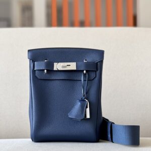 Birkin Hac a Dos PM Backpack Togo Blue Saphir (73) Palladium Hardware